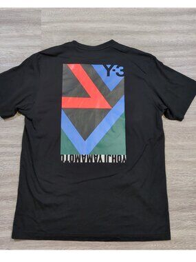 Adidas Y-3 Yohji Yamamoto Swim SWM T-Shirt Men's XL Black Graphic Tee FN5721